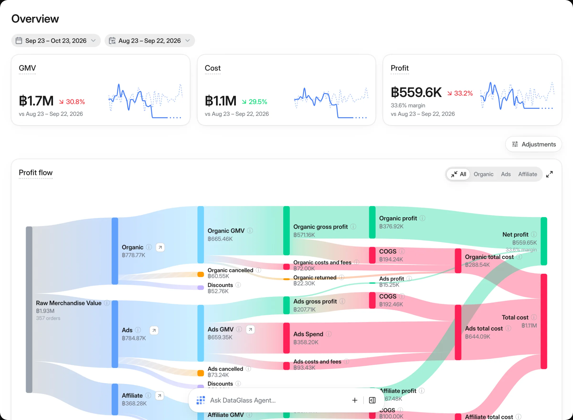 profit report for leadership