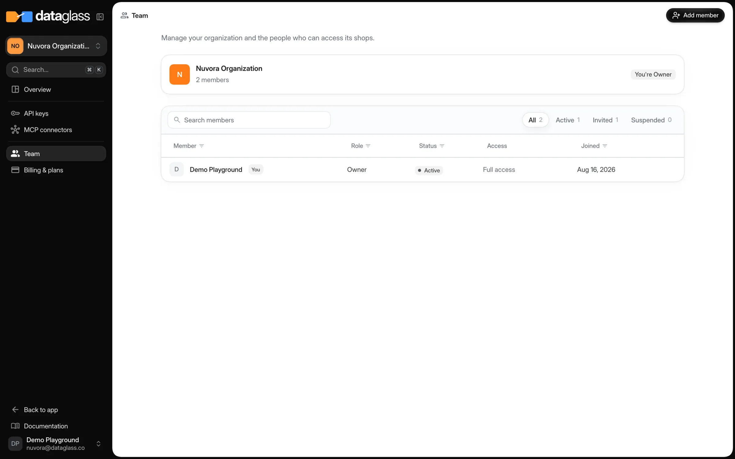 team and client access